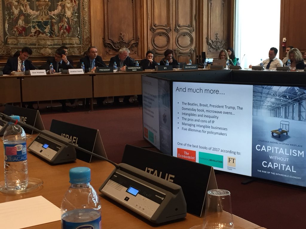 noevanhulst's tweet image. Some important policy conclusions from debate with @haskelecon @stianwestlake on Rise of #intangibleeconomy: too strict #intellectualproperty laws may damage innovation &amp;amp; growth + competition policy probably confronted w/ rising concentration! How to deal w/ that?