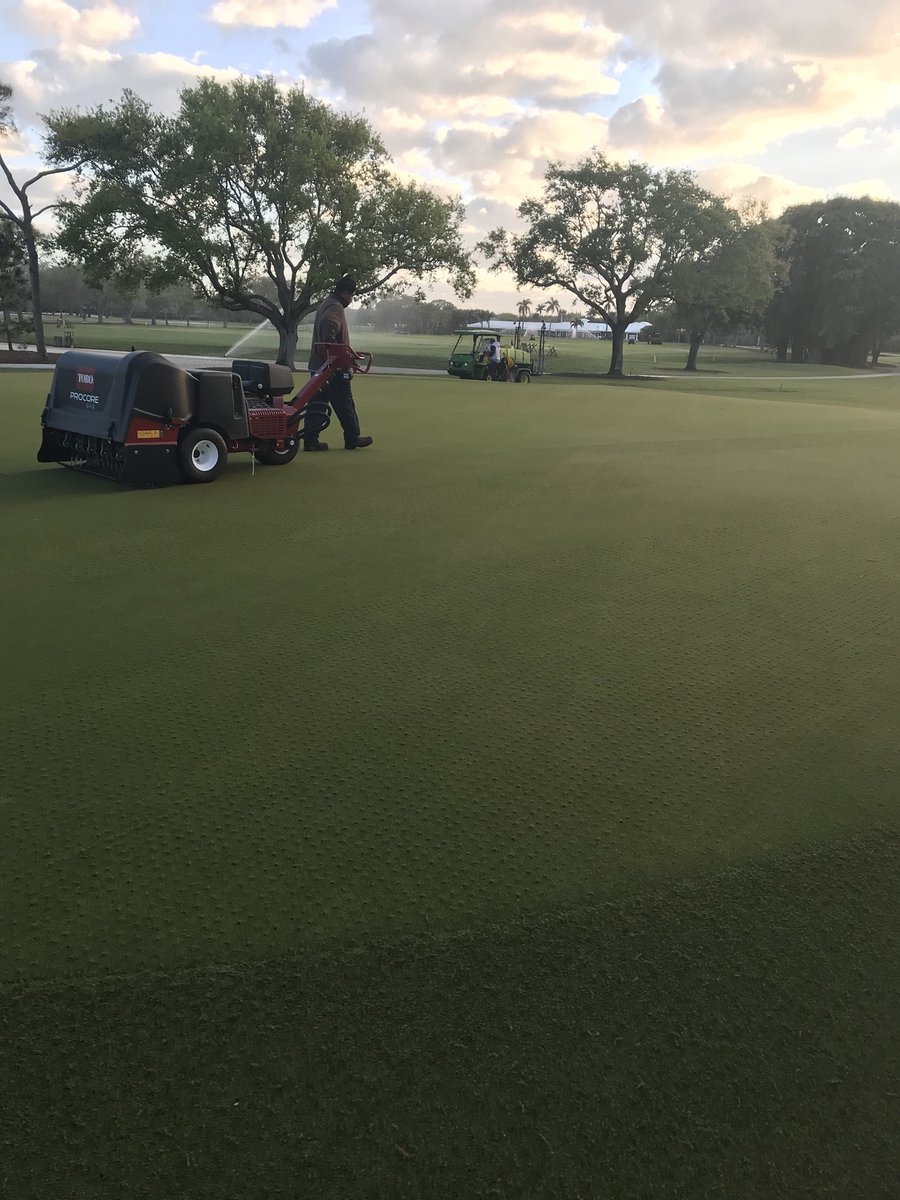 Needletine, divanem spray on grns, wetting agent on bunkers, slinging sludge in PM and other details #tequesta