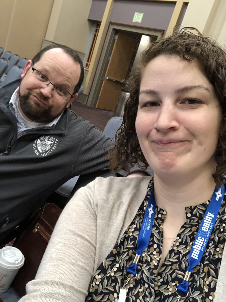 TallKateSchmidt's tweet photo. Out of all the sessions to start the conference and my boss walks into mine. #NASPA18 #NASPA100 #greatmindsthinkalike https://t.co/rRdWLJ4bgv