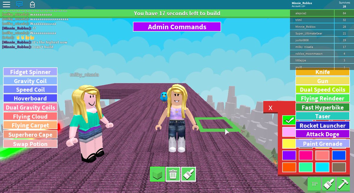 Minnie Roblox Minniewan3 Twitter - roblox cape commands