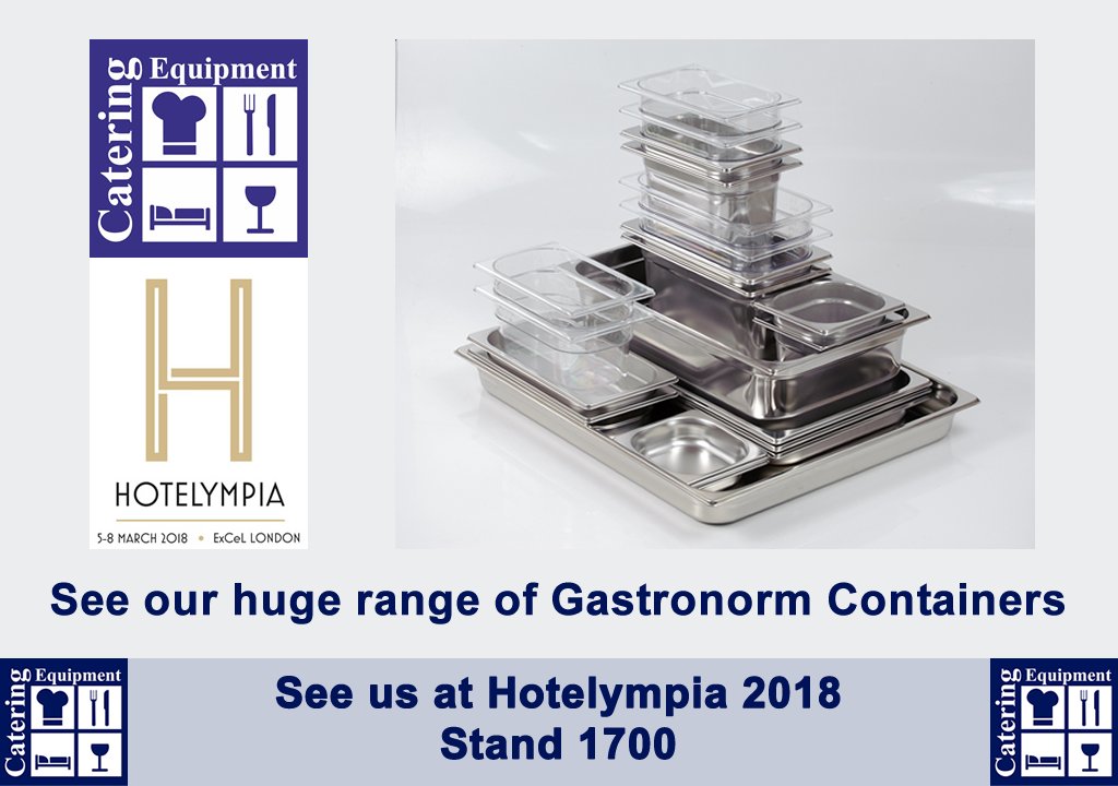 See our huge range of Gastronorm Containers on Stand 1700 @hotelympia #Hotelympia18 <a href="/clickonstore/">Catering Equipment</a>