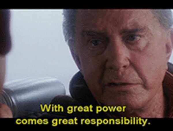 DrewTheAPE's tweet photo. Seeing the Black Panther made me think about quotes from other movies that relate to this class. Here is the first one from Spider-Man. #MrsTrottersAPENG11 https://t.co/E2EWd1yMHB