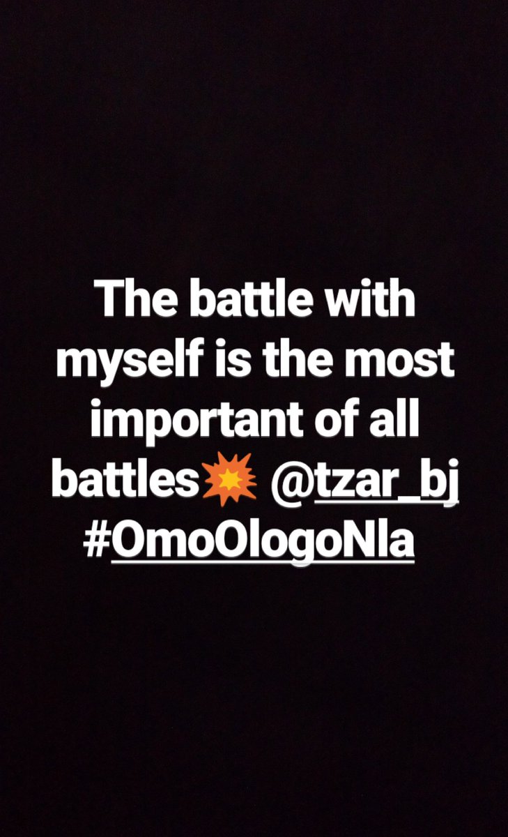 Tzar_bj's tweet photo. The battle with myself is the most important of all battles 💥#OmoOlogoNla https://t.co/plD6oy9ifp