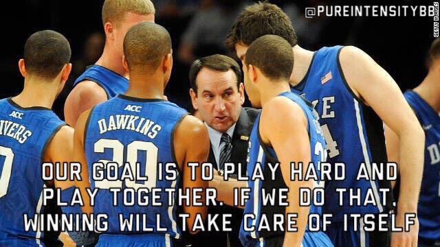 PureIntensityBB's tweet photo. Our goal is to play hard and play together. If we do that, winning will take care of itself - Coach K https://t.co/pswGOQF9cw
