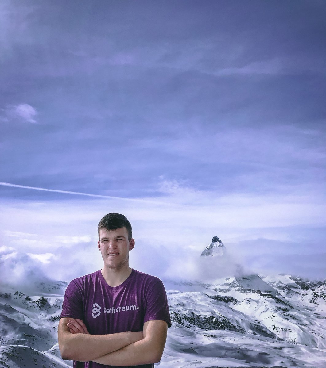 bethereumteam's tweet photo. Can you guess the name of the most famous Swiss mountain behind one of our core team members? #bethereum #everywhere #Switzerland https://t.co/YPjRfkZ0z1