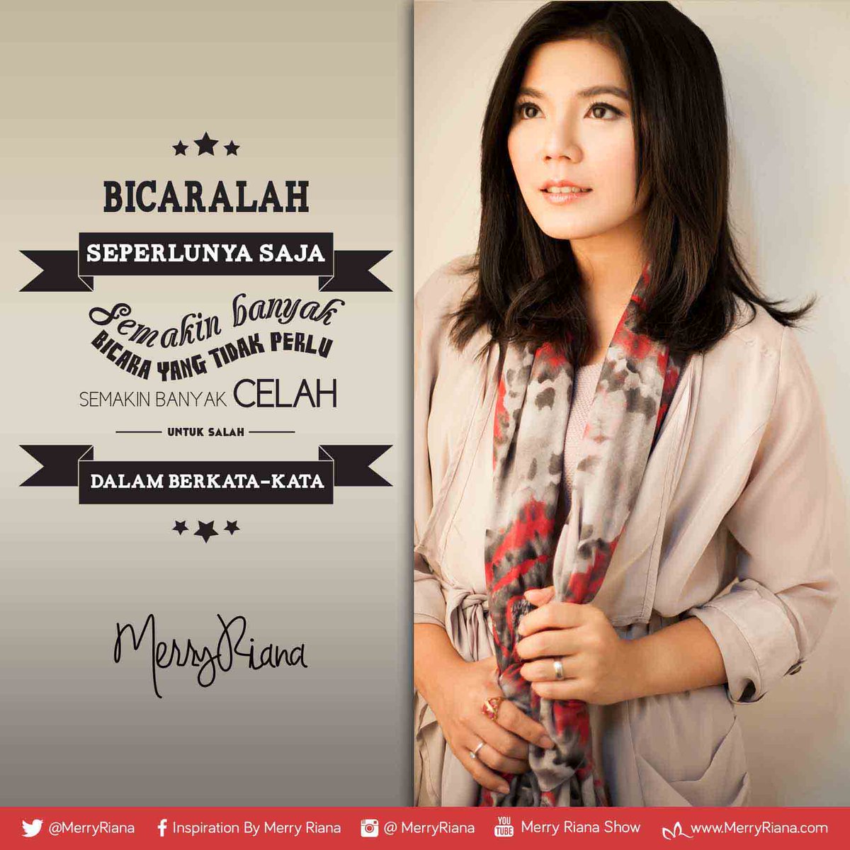 Merry Riana on Twitter Bicaralah seperlunya saja semakin 