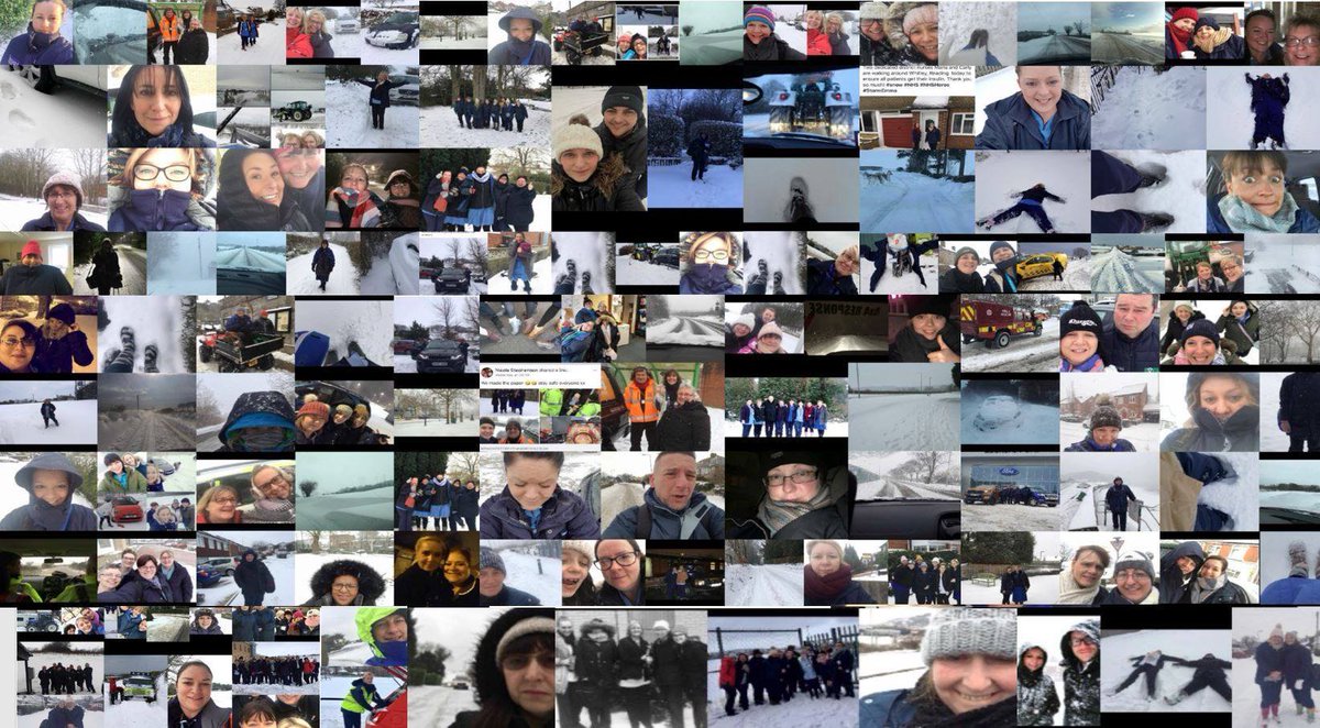 "Some walked for miles, some borrowed 4x4s, some drove their own cars in perilous conditions, others were transported by emergency services - all demonstrated a team spirit that deserves to be acknowledged and recognised." <a href="/RCNDNForum/">RCN District and Community Nursing Forum</a>