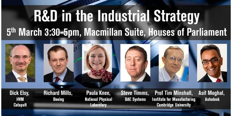 Attending 'R&amp;D in the #IndustrialStrategy' Parliamentary event hosted <a href="/TheAPMG/">All-Party Parliamentary Manufacturing Group</a> this arvo with <a href="/IfMCambridge/">Institute for Manufacturing (IfM)</a> <a href="/HVM_Catapult/">High Value Manufacturing Catapult</a> <a href="/NPL/">NPL</a> <a href="/BAESystemsplc/">BAE Systems</a> and <a href="/Autodesk_UK/">Лидия</a> discussing how Govt strategy can support and build our ideas base and incentivise industrial R&amp;D bit.ly/2FffPfK