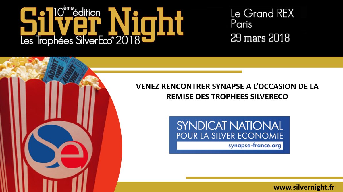 Les Trophées #SilverEco 2018 avec la participation de SYNAPSE 🏆 Inscrivez-vous vite à la soirée >> bit.ly/1UmIKmi cc <a href="/asipag/">Asipag</a>