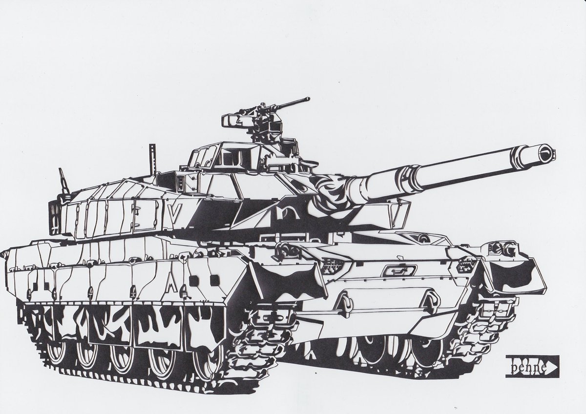 Penne 第26作目 戦車 Re Make 切り絵 戦車 T Co 9y0ux6tv7v Twitter