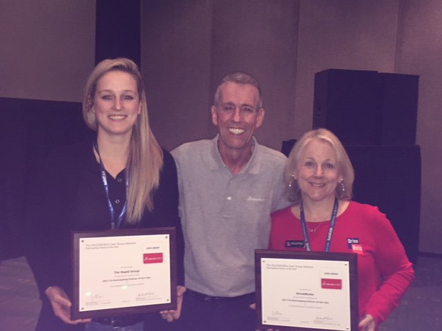 Congrats to <a href="/DriveWorks/">DriveWorks</a> and RAPID who tied for for this year's SWUGN Co-Participating Partner of the Year’ award at #SWW18. @HHaszDriveWorks #SWUGN @QuickTurnParts