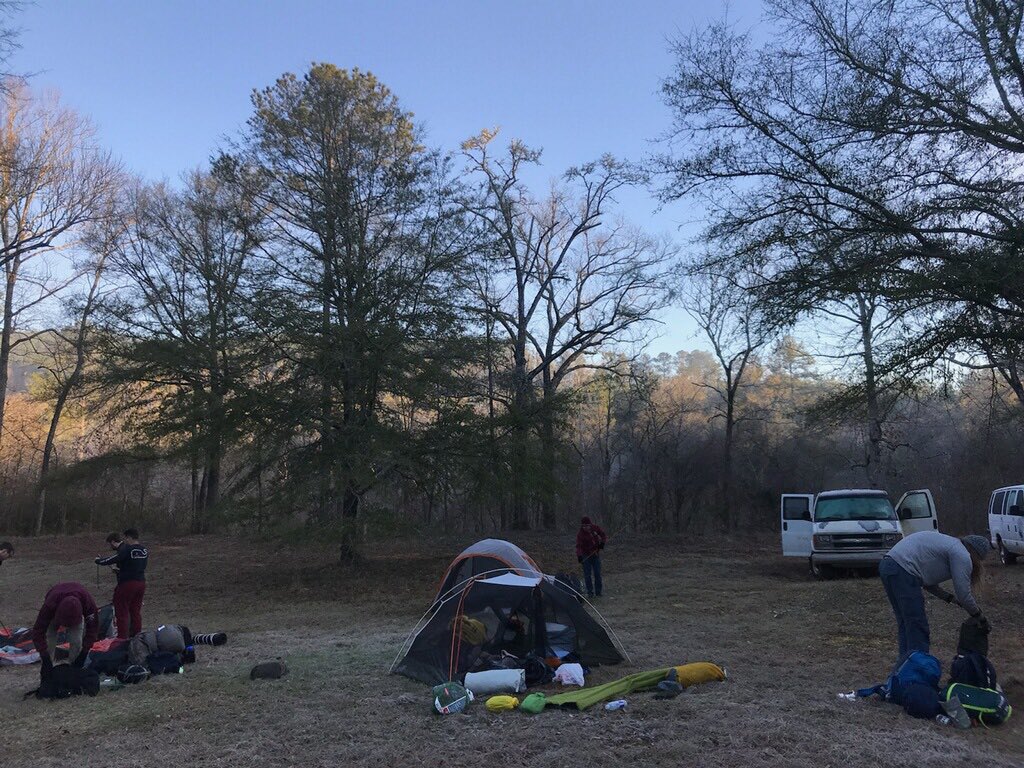chaseclem23's tweet photo. Had a great weekend camping in the Talladega National Forest with my geology class. Got to go in a cave and learned a lot about the history of the rocks in the area. https://t.co/fLh2VTurU5