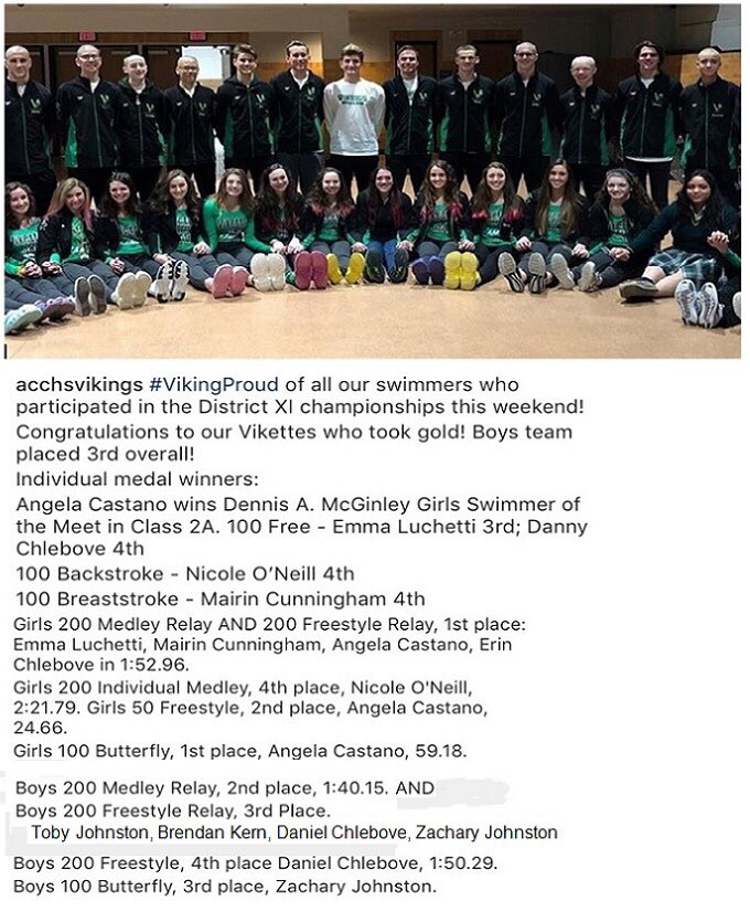 chlebsco's tweet photo. CONGRATULATIONS VIKING SWIMMERS!!! Very proud of ALL of you! https://t.co/1L10QpRpIs