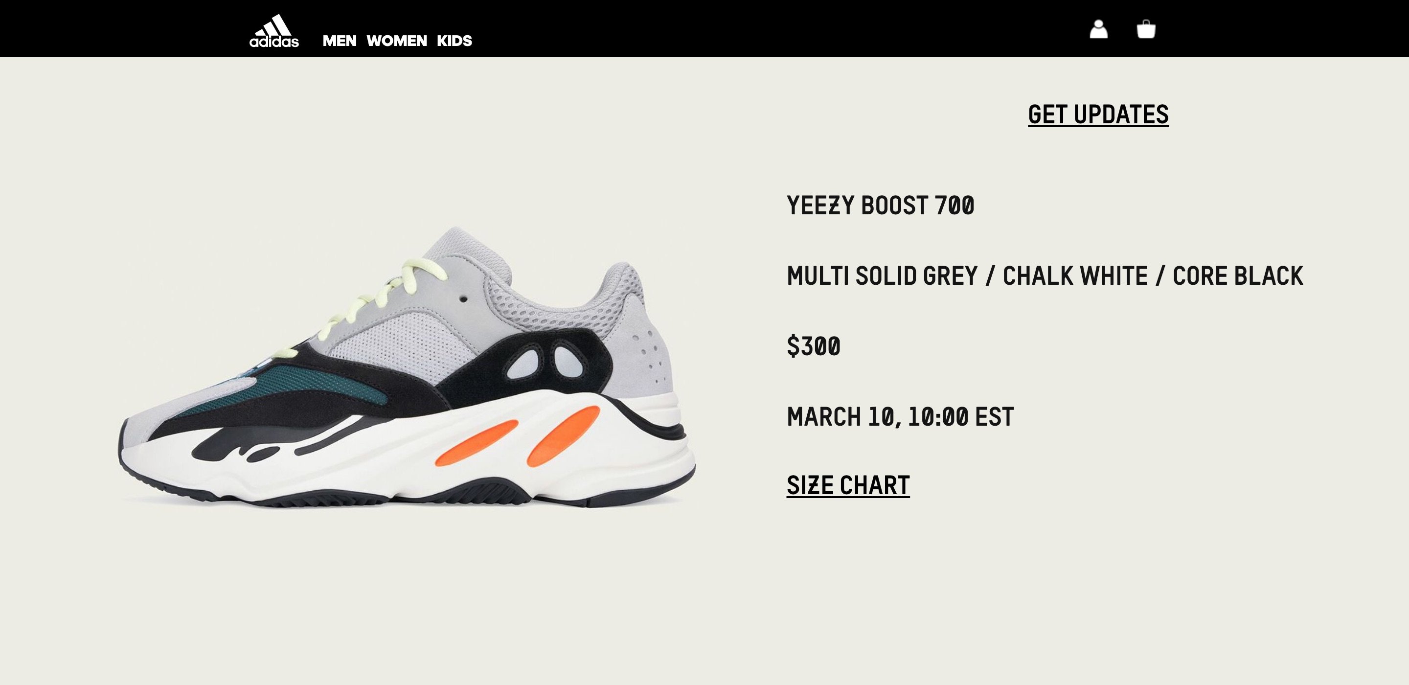 Adidas yeezy boost 700 shop solid grey chalk white core black