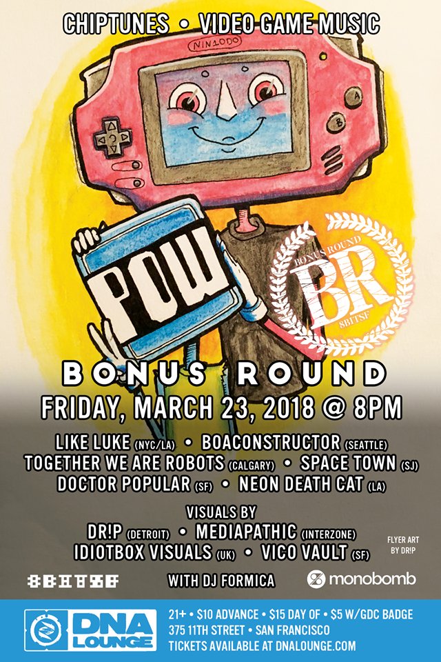 We're nearly TWO WEEKS OUT from awesomness descending on the <a href="/dnalounge/">DNA Lounge</a> the week of #GDC18! Have you purchased your tickets?

👇👇👇

3/20: ℹ️: bit.ly/2ETRnmZ | 🎟: bit.ly/2HwpzDH   
3/23: ℹ️: bit.ly/2FeCo4R | 🎟: bit.ly/2FfmPdf