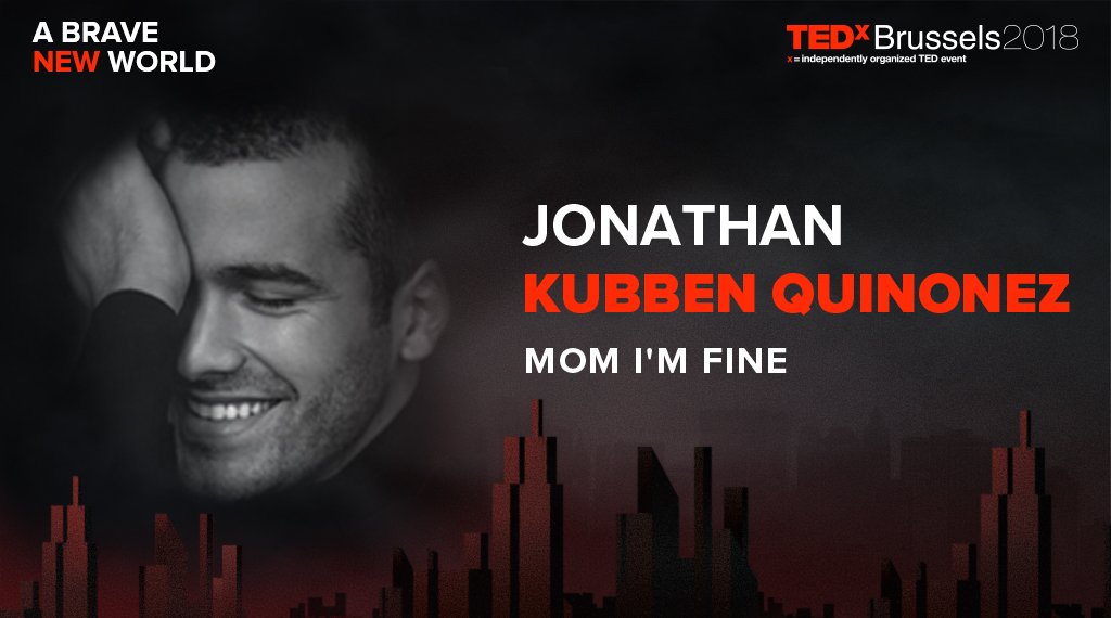 The last one on stage for #TEDxBrussels 2018 is Jonathan Kubben Quinones, <a href="/momimfine/">momimfine</a>.

 #BraveNewWorld
