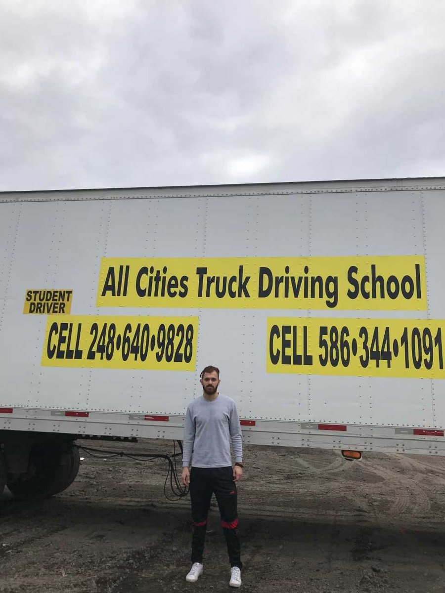 MIWorksYP's tweet photo. #Warren MIWorksYP Mike is currently attending All Cities Truck Driving School for his CDL-A and ready to get on the road! Way to go Mike! #Trucking #Job https://t.co/jFYssqWMTd