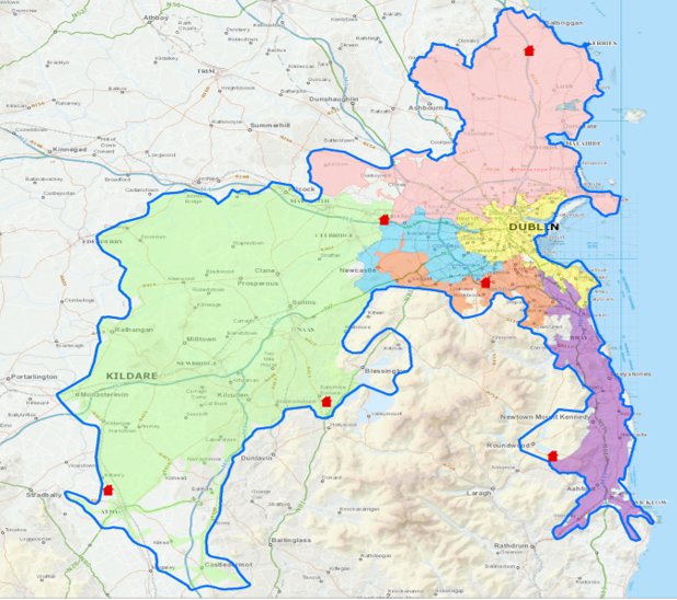 IWCare's tweet image. In order to help replenish reservoir levels, water restrictions will be in place for Dublin, Kildare, Wicklow and Meath. Affected areas can be located on our map. #IrishWater