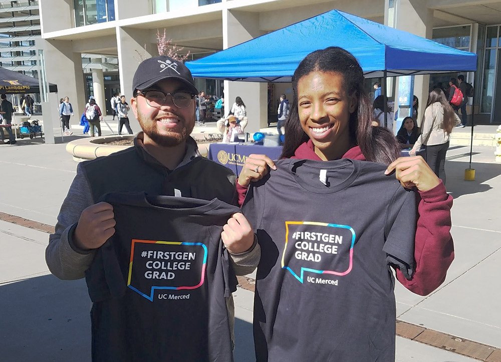 ucmerced's tweet image. More than 70% of our undergrads are #FirstGen, and many find early #research opportunities. Stop by our Research Week table for a t-shirt!