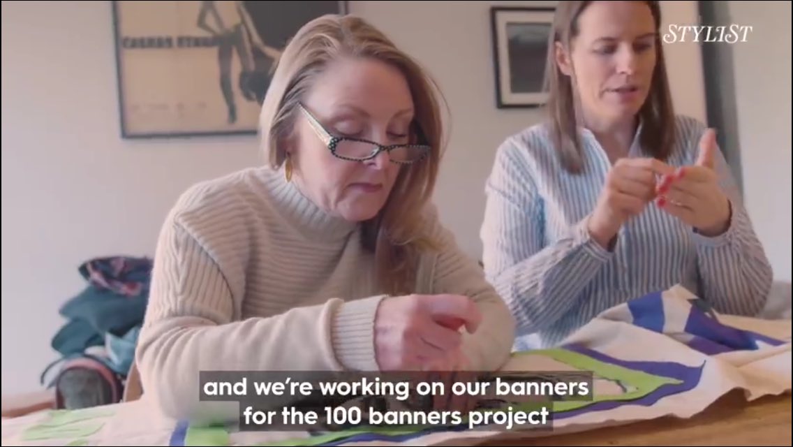 Working our fingers to the bone! #100Banners #march4women Thanks to @StylistMagazine for including us in their video. facebook.com/StylistMagazin…