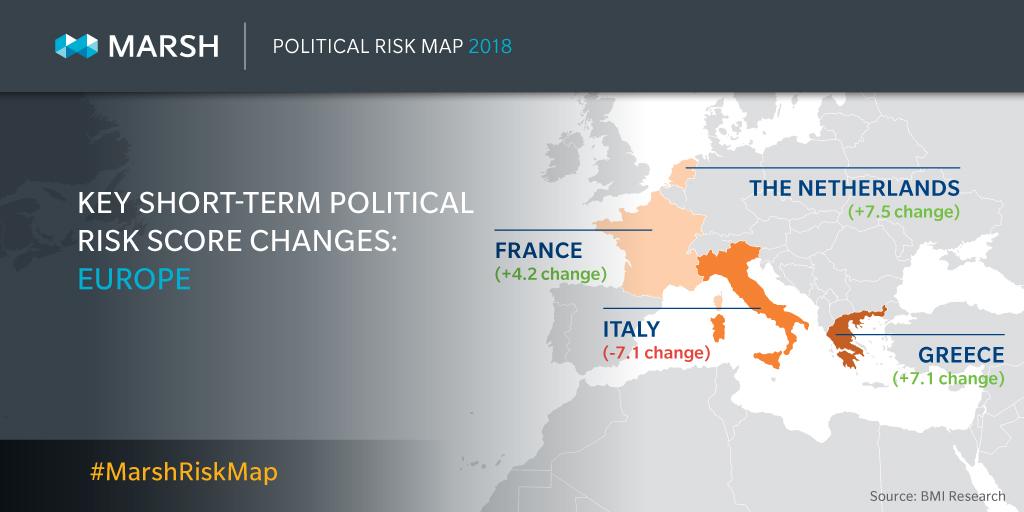 MarshGlobal's tweet photo. #MarshRiskMap: #Brexit negotiations and rising nationalism in Europe pose challenges for multinational businesses in 2018. #politicalrisk
https://t.co/0XYagZHztC https://t.co/jryhkCTjNp