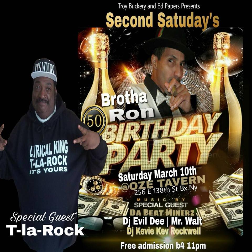 DJEVILDEE's tweet photo. SAT 3/10 DA @beatminerz (MR. WALT &amp; @djevildee) R DJING IN THE BRONX AT OZE TAVEN @OzeTavern (256 E 138th St, Bronx, NY) 4 @imbrotharon’S 50TH BDAY PARTY !
.
DOORS OPEN AT 10PM !
FREE ADMISSION BEFORE 11PM !
25 AND OLDER WITH PROPER ID !
PRESENTED BY @troybuckery &amp; @epapers !!! https://t.co/BD9tfhi4Dt