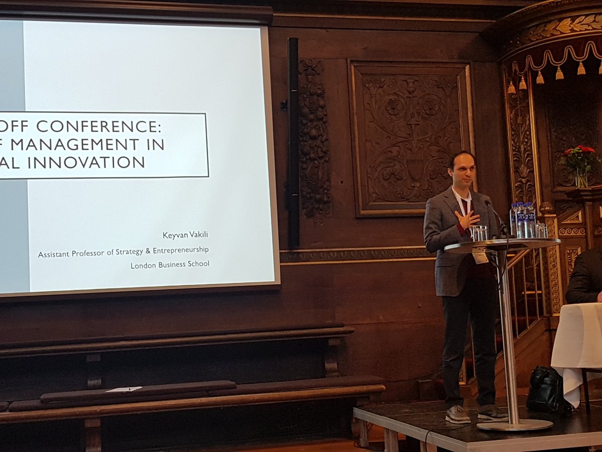 CeBIL_Center's tweet image. Our final session begins by @keyvanv giving a presentation on the role of management in biomedical innovation #CeBIL #KickOffConference