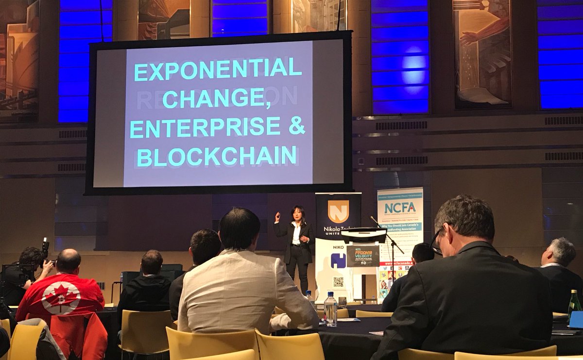 .<a href="/DianaAdachi/">Diana Adachi</a> takes the stage at #FFCON18. CEO of <a href="/PegasusFintech/">PegasusFintech</a>. The world needs more CEOs like this rad lady #womenintech #cryptocurrency