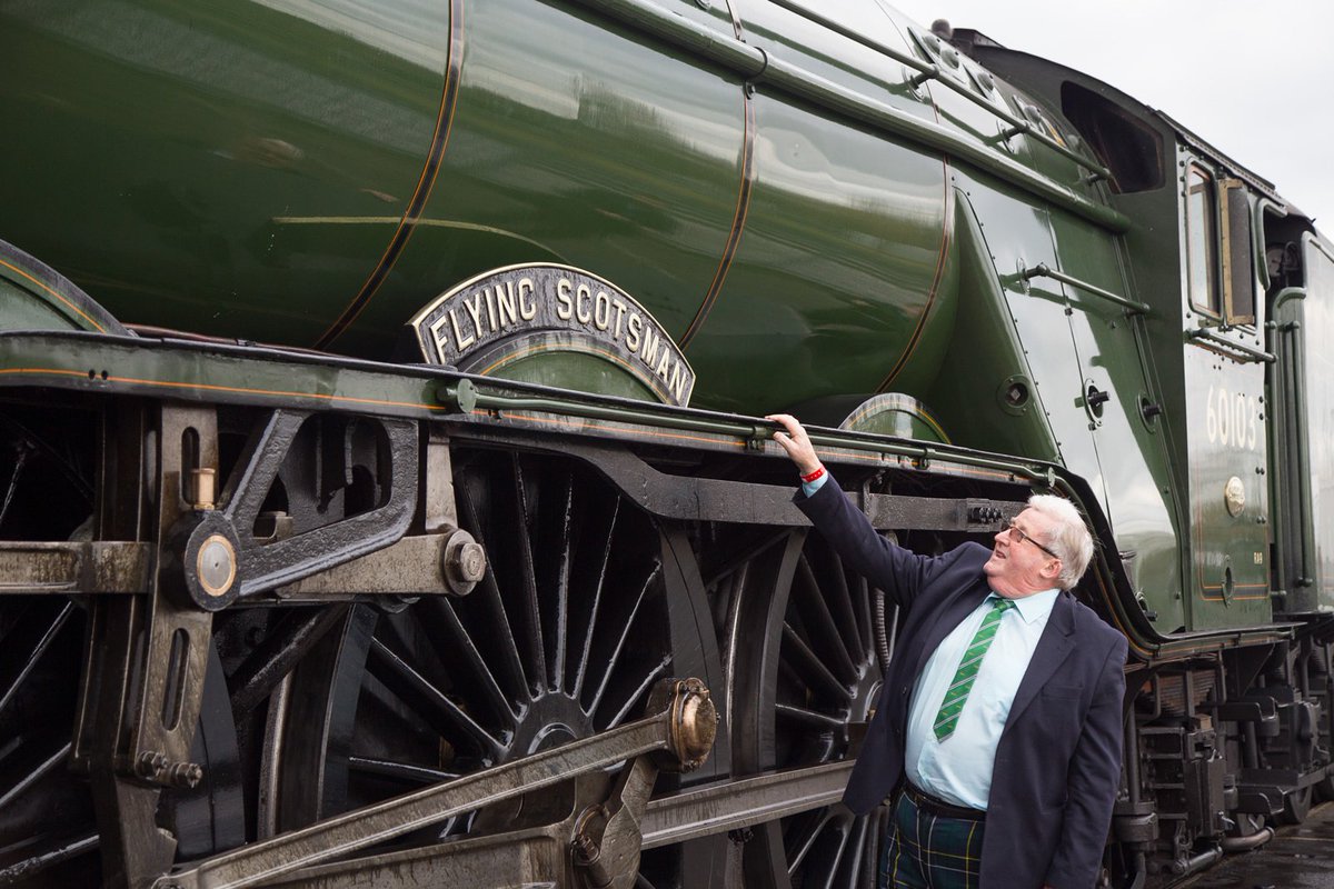 We are saddened by the news of the death of Sir William McAlpine.
A true Railway enthusiast and his name will be forever synonymous with the rescue of #FlyingScotsman in 1973 and the establishment of the <a href="/RailwayHeritage/">RailwayHeritageTrust</a>. We send our condolences to his family and friends.