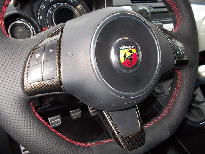 EliaMarega's tweet photo. Cubicatura particolari volante Fiat 500 Abarth effetto "carbon look"!!! #cubicaturavillesse #dippatura #watertransferprinting #carbon #carbonlook #volante #500abarth #abarth #carbonio #fiat500abarth #2mcar https://t.co/Ryl3bsom2C