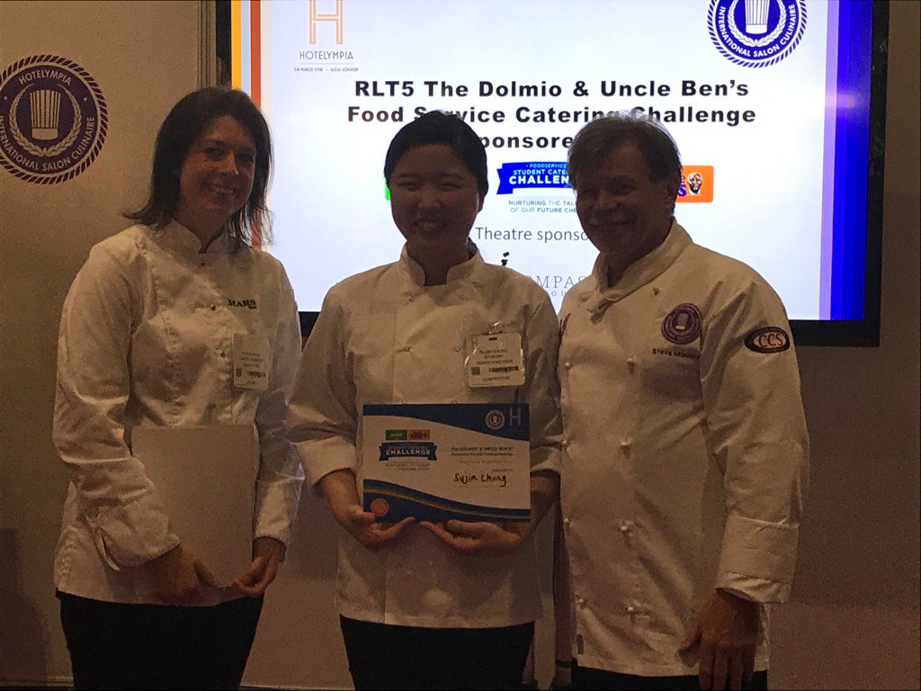 aimiafoodsltd's tweet photo. Congratulations to Sujin Chung, winner of the students challenge sponsored @MarsUKNews @Hotelympia https://t.co/geuBzIDW31