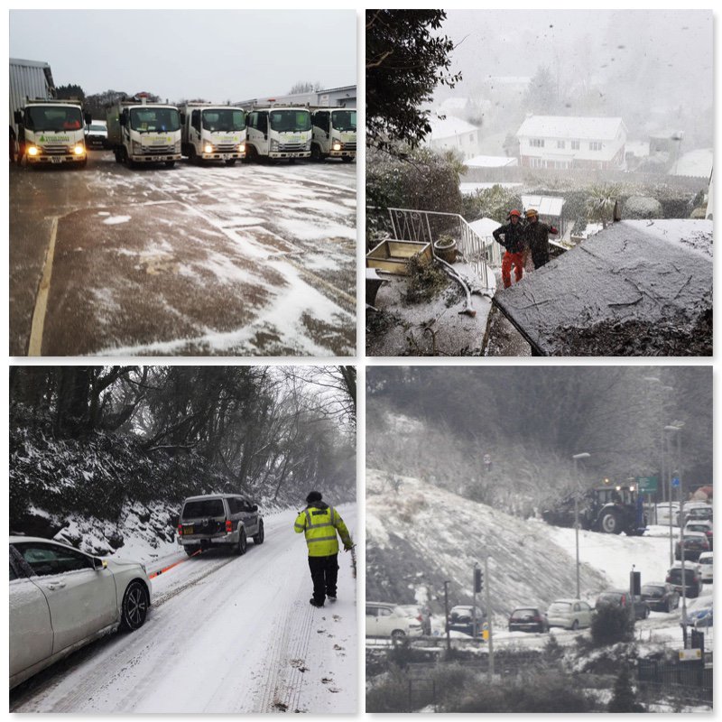 teigntrees's tweet photo. Well what a few days we've had; a shed load of snow, power cuts, trees down, emergency food deliveries. #Landscapers &amp; #TreeCrews helped #strandedmotorists &amp; all got home safely, eventually. #devonsnow #teigntrees #isuzu #arblife #arborists #funinthesnow #snowdays #lamborghini https://t.co/aylCTDJViI