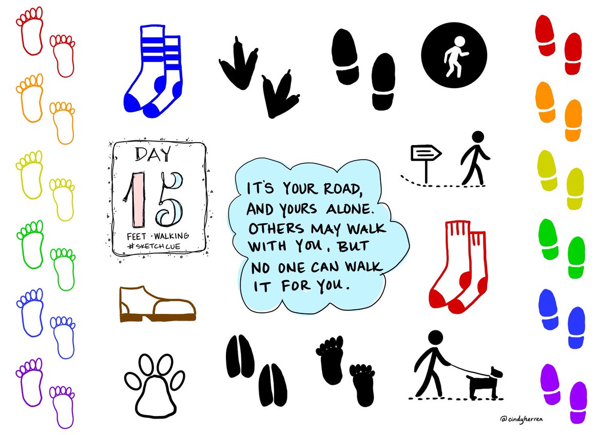 Catching up Day 15 #SketchCUE Feet & Walking 👣