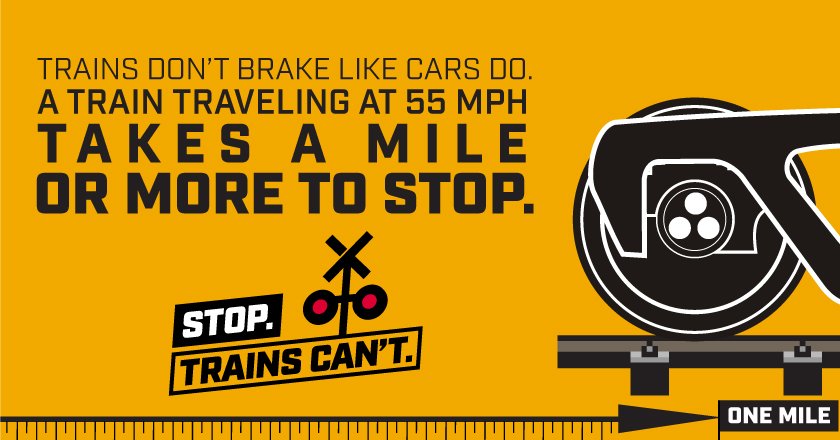 Tons of steel can’t stop on a dime. #StopTrainsCant