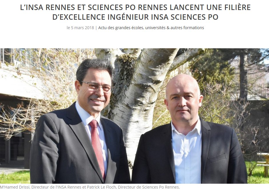 La filière d’excellence Ingénieur INSA - Sciences Po Rennes dans le Journal des Grandes Ecoles > 1re promotion en septembre 2018 !
👉 mondedesgrandesecoles.fr/linsa-rennes-s…
#formation 
#innovation 
#Rennes