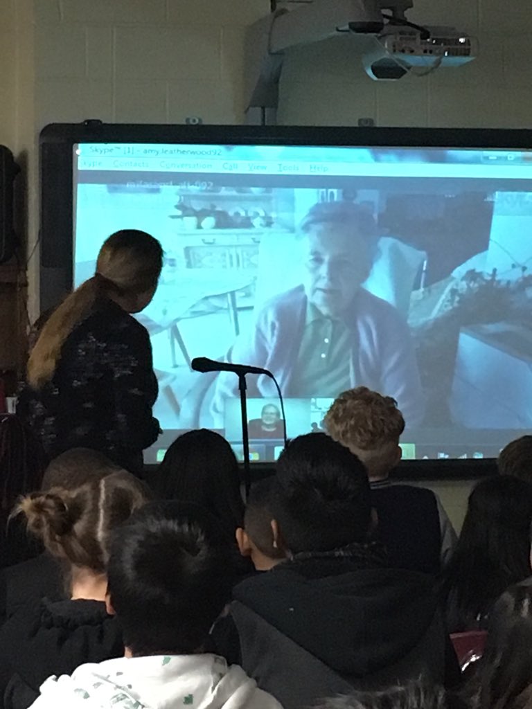 lw_monk's tweet photo. What an opportunity these @UISSpartans scholars had today! Living history lesson with Simone Liebster; Holocaust Survivor! @marywarren_SCS @SampsonSchools #powerful #inspiringtestimony #scsdigitaldivas https://t.co/dtFLX1ngEQ