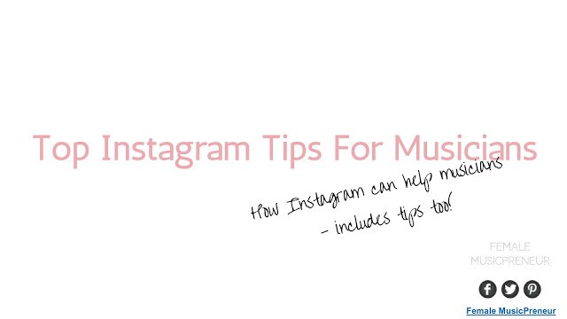 FemMusicPreneur's tweet photo. Business Instagram Tips for Musicians and MusicPreneurs https://t.co/JiHmcK7ceO #socialmedia #marketing #blog #instagramformusicians https://t.co/R2gbbbU7vt