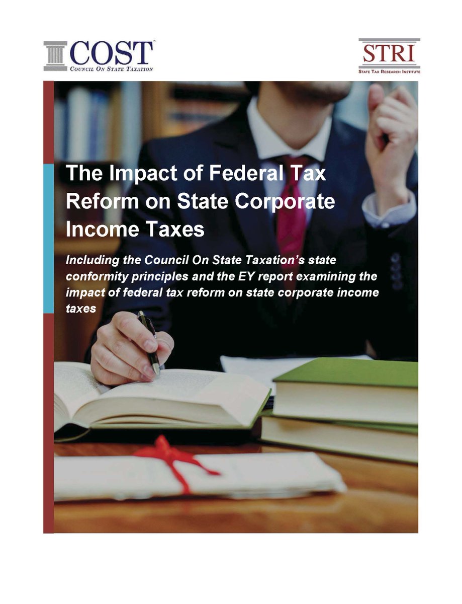 STRInstitute's tweet photo. Our latest report estimates the potential expansion in the state corporate income tax bases, by state, through conformity to the major provisions contained in the recently enacted federal tax reform. #statetax https://t.co/U2yJtqgp8Z https://t.co/o3vbnRGCHH
