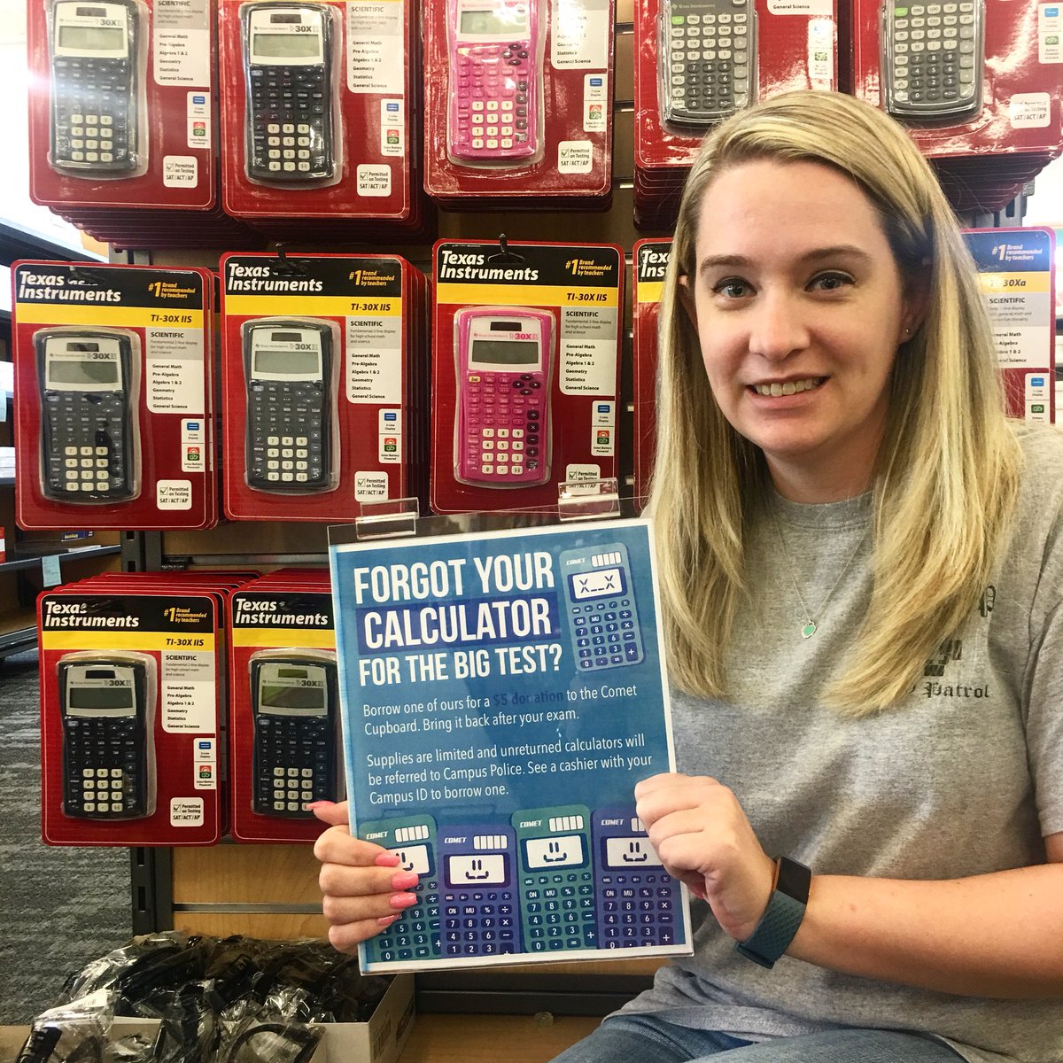 UTD Bookstore (@utd_bookstore) on Twitter photo β
Pro Tip: If you ever forget your calculator for your exam, we can LOAN you one for a $5 donation to the <a href="/Comet_Cupboard/">CometCupboard</a>! Itβs a win win: you get to have a calculator without buying a new one, and you are helping a great department on campus. π€ #UTD #WHOOSH #Donations β
Pro Tip: If you ever forget your calculator for your exam, we can LOAN you one for a $5 donation to the <a href="/Comet_Cupboard/">CometCupboard</a>! Itβs a win win: you get to have a calculator without buying a new one, and you are helping a great department on campus. π€ #UTD #WHOOSH #Donations