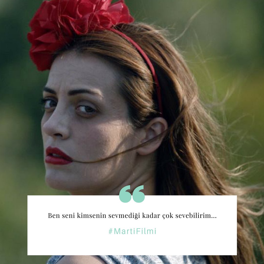 MartiFilmi's tweet photo. Ben seni kimsenin sevmediği kadar çok sevebilirim. #MartiFilmi 23 Mart 2018’de vizyonda. 🎬 @MartiFilmi #film #movie @bulduonur #OnurBuldu @iremsak #İremSak @onererkan_ #ÖnerErkan @Sahraasas #SahraŞaş #ErkanTunc @mintsinema #MinT #MinTSinema @birolguven #BirolGüven @Baska_Sinema https://t.co/NZ89wxaNzW