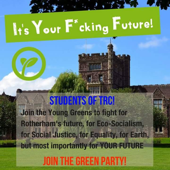 RothYoungGreen's tweet photo. Today we call upon the students of Thomas Rotherham College #Rotherham https://t.co/uld6HzAKQz