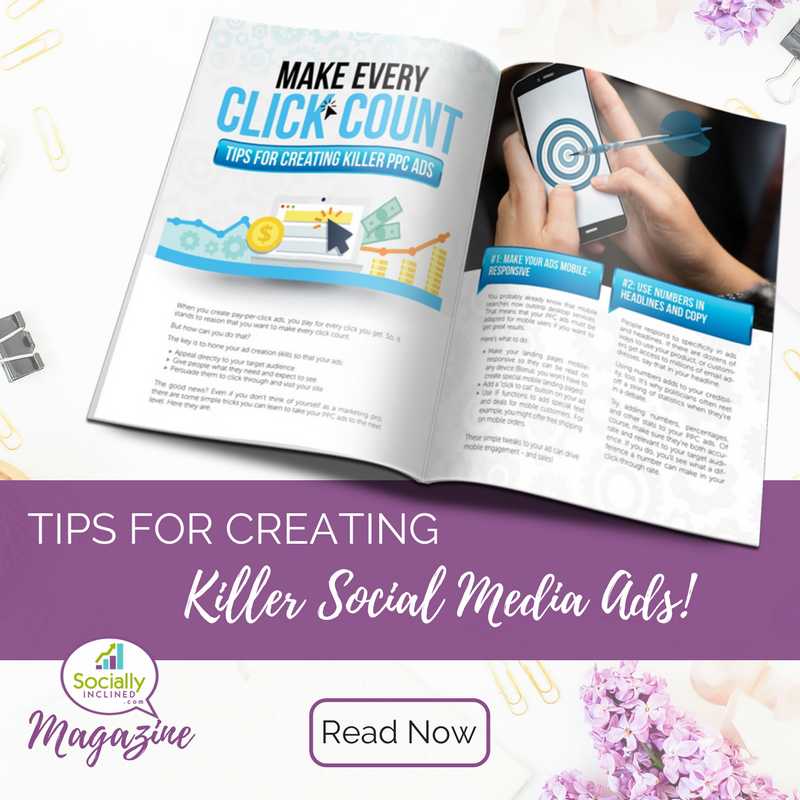 SocIncJulie's tweet photo. Hi there! It's MAGAZINE Monday! 😃 Check out this article from the NEW MARCH 🍀 Edition (Vol 39) of our Socially Inclined Magazine! 

It's about creating social media ads that really work! Get our best ti ... https://t.co/qfJhUcbyRp https://t.co/FWXKKXWBE4 https://t.co/dTTfPE3Tm1 https://t.co/u7mhuSNaOP
