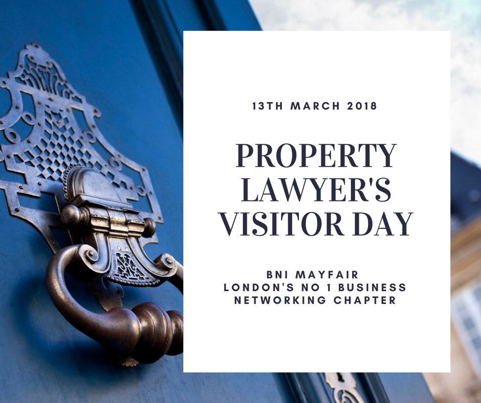 We are looking for a Commercial &amp; / or Residential Property Lawyer to join our growing team at our weekly breakfast networking meeting. We are holding a Property Lawyer's Visitor Day on Tuesday 13th March. Email info@zoeclews.co.uk for more details #bnimayfair #networking #bni