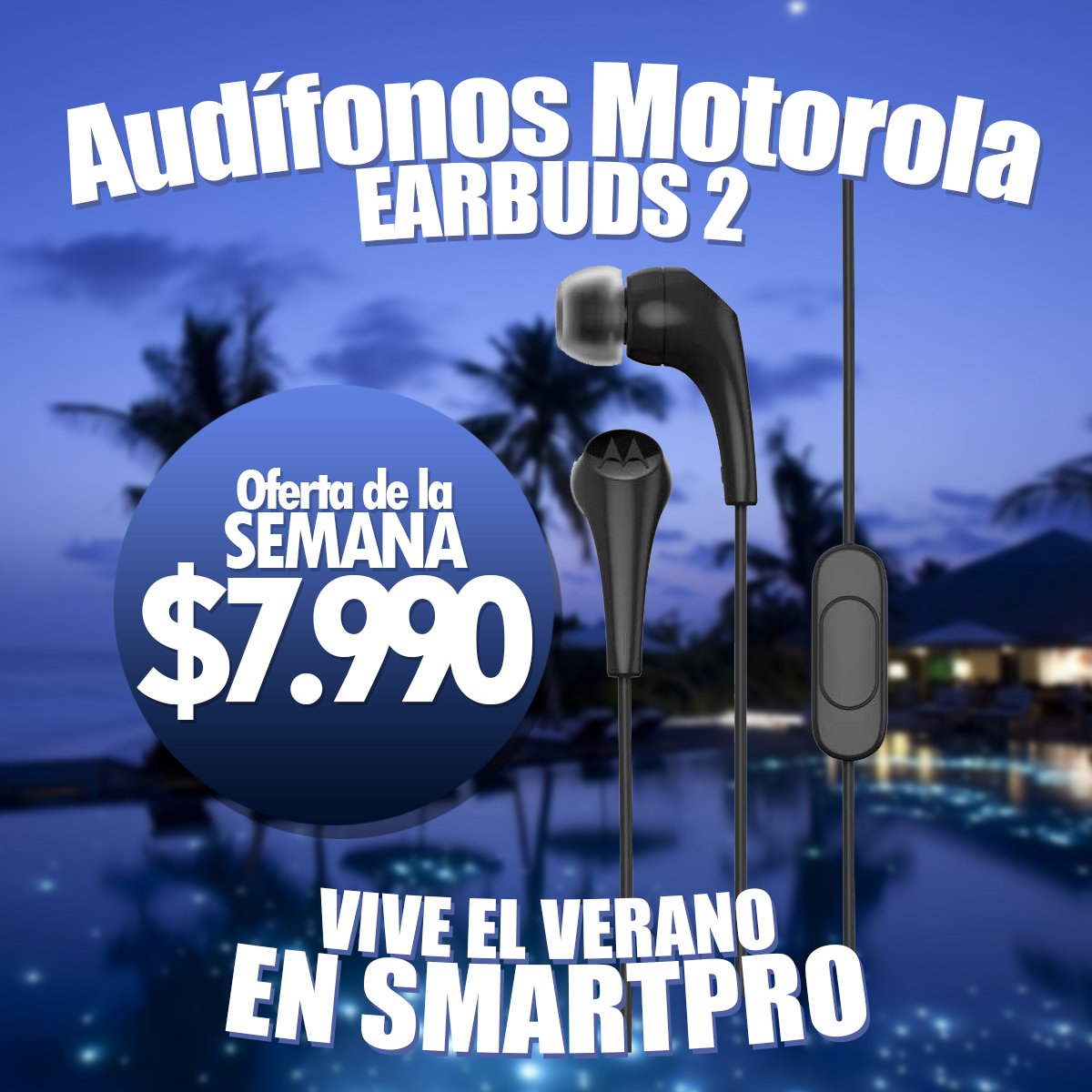 SmartproChile's tweet photo. Audífonos #Motorola por solo $7.990 
Ven por ellos a Av. Providencia 1610. Metro Pedro de Valdivia. https://t.co/CwUlAkDrPw