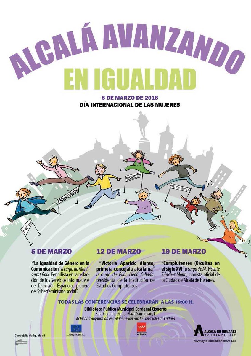 Resultado de imagen de avanzando por la igualdad, alcala de henares. cartel