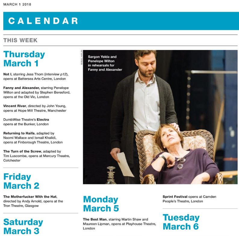 CamdenPT's tweet photo. We're on this week's top picks on @TheStage! #Sprint18 starts tonight, our 3 week festival of adventurous new theatre https://t.co/AZmghI5K7p https://t.co/kf7Ij7zpY3