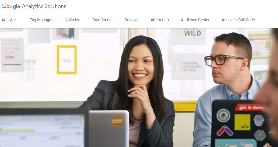 Leiladlf's tweet photo. This guy mean mugging "I believe in data" girl will forever be my fav photo choice from @googleanalytics - thx for not changing this pic for like 2 years! #analytics https://t.co/try7SHIBf2