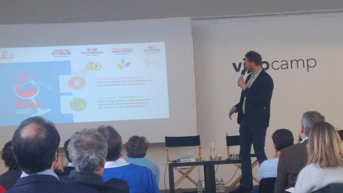 vinovillage's tweet photo. @LeoGabillard au pitch de start ups de  #vinovation au  #Vinocamp Paris. Débats de qualité sur la transition numérique et des usages du vin !  @_CampusTech_ @vinocamp @vinosoftcom @LAVigneNum @SophieBeauclair @FoodAngers @VinoTeam @VinovalleyFR https://t.co/m90rUmQNqn