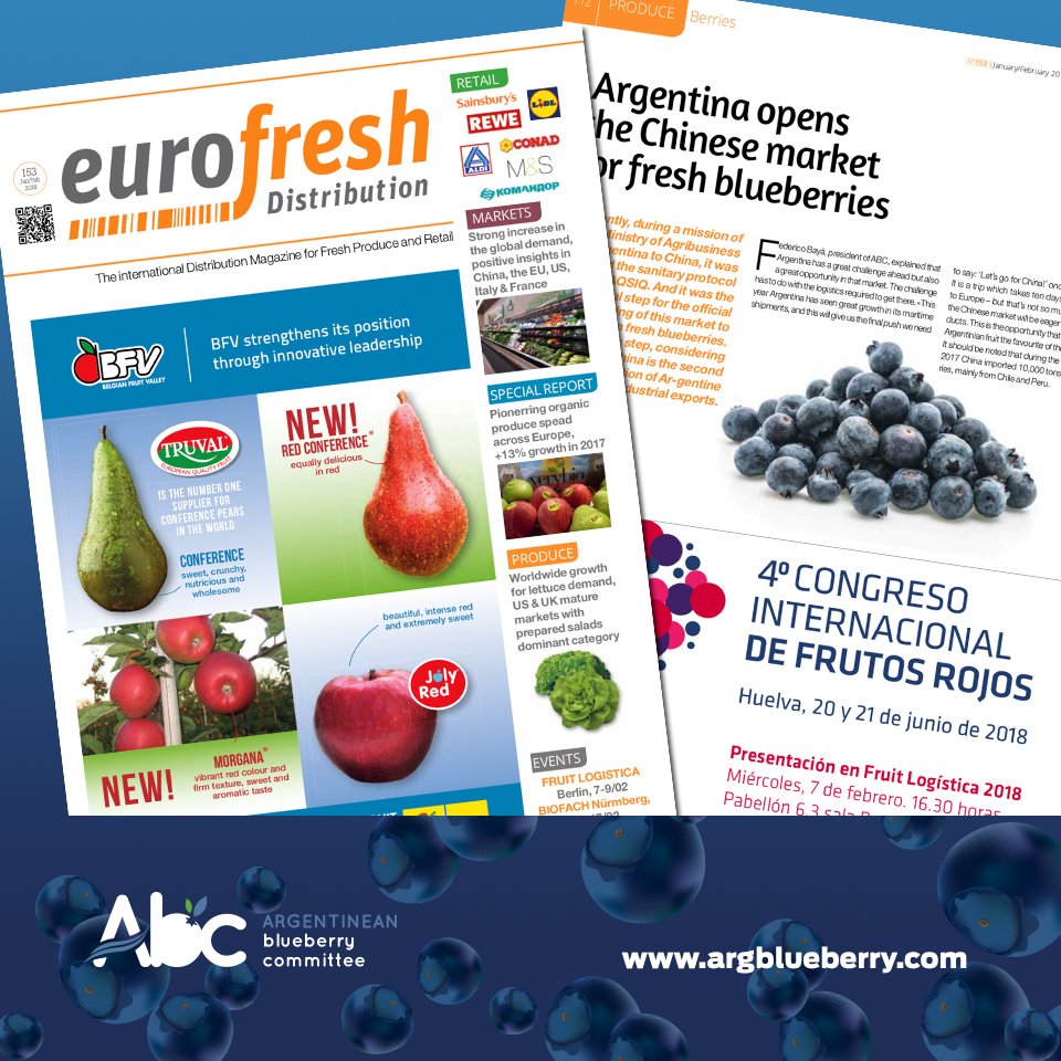 argblueberry's tweet photo. No te pierdas la nota de Eurofresh 
Argentina abre el mercado chino para el arándano fresco 
👉 https://t.co/cY3t7K0SLS

#arandanos #mejorconarandanos #frutas #fruits #masfrutasyverduras #TrabajoAr #blueberries #berries #mirtilo #eurofresh #freshplaza #freshproduce https://t.co/d8r89o9NKX
