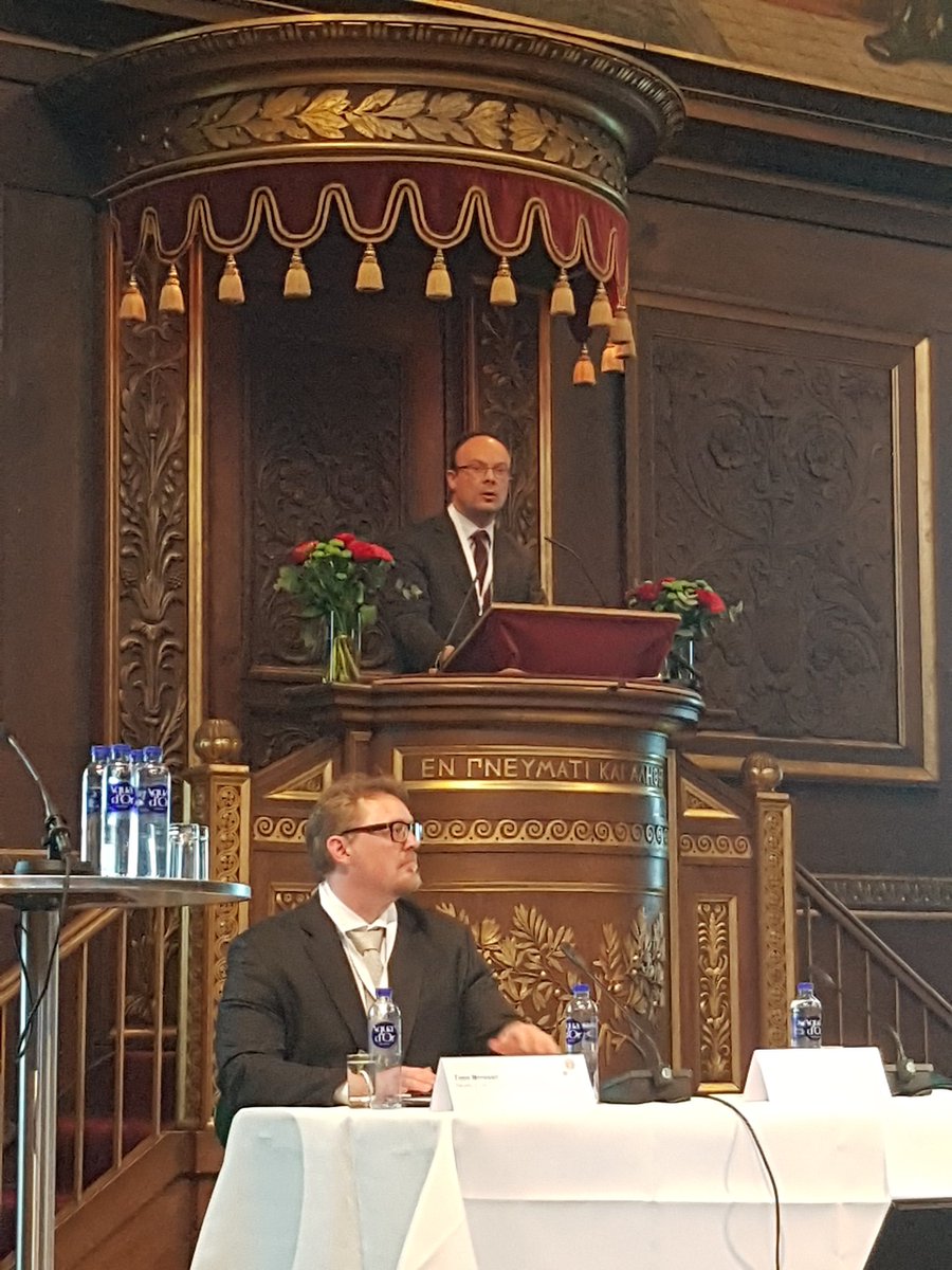 CeBIL_Center's tweet image. Yann Ménière is continuing the evening session speaking about Life sciences and patents in the Fourth Industrial Revolution #CeBIL #KickOffConference